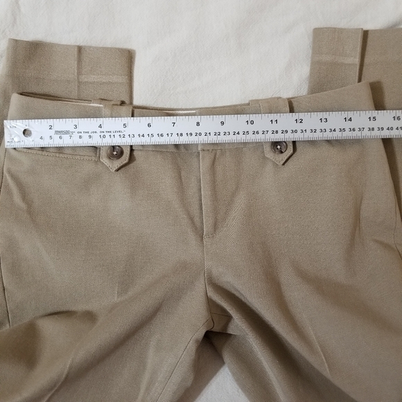 Banana Republic martin fit cropped neutral brown tan size 4 pants - Picture 6 of 11